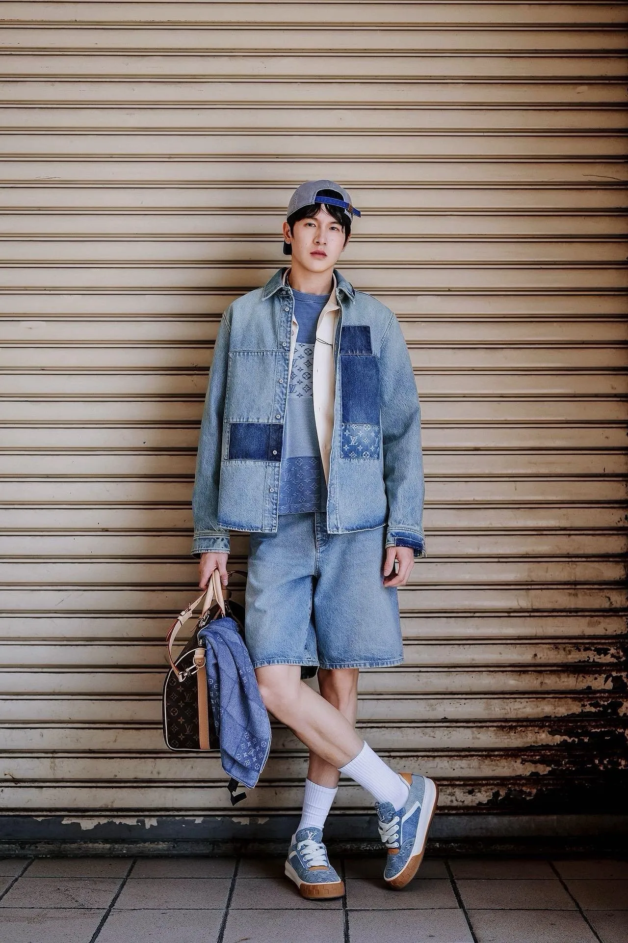 Louis Vuitton/Louis Vuitton presbyopic patchwork denim jacket